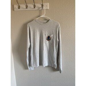 Be Hippy Rocky Mountain Colorado Gray Long Sleeve Tee Shirt Womens